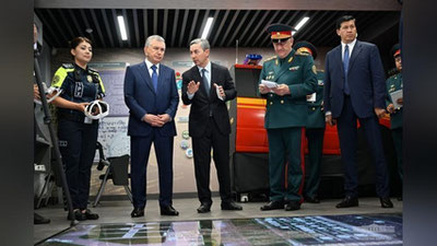 'Президент Жамоат хавфсизлигини таъминлаш тизимини кўздан кечирди'ning rasmi