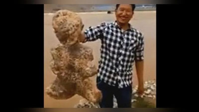 'Odamsimon dengiz maxluqi Xitoy sohillarida topildi (Video)'ning rasmi