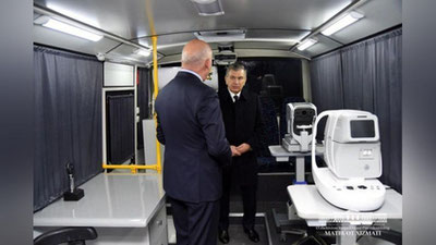 Изрображение 'ПРЕЗИДЕНТ ПОБЫВАЛ В СЕМЕЙНОЙ ПОЛИКЛИНИКЕ В КУНГРАДЕ (ФОТО)'