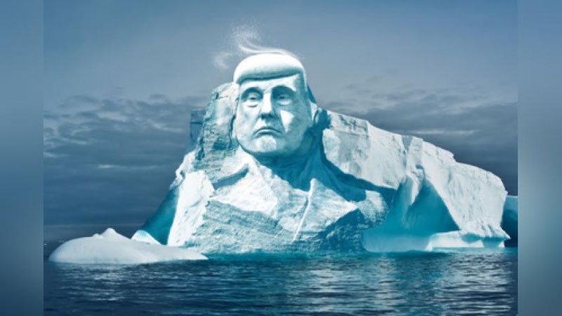 'Арктикада муздан Трампнинг улкан боши ясалади'ning rasmi