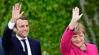 'Angela Merkel va Emmanuel Makronning rasmiy uchrashuvi bo`lib o`tdi'ning rasmi