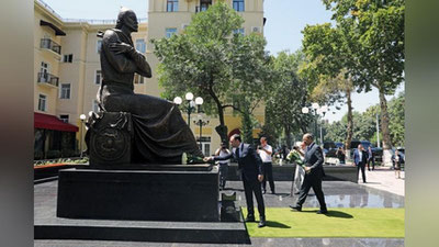 Изрображение 'Премьер-министр Грузии и мэр Тбилиси открыли обновленную площадь Шота Руставели в Ташкенте (видео)'