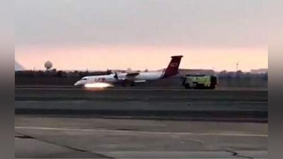 Изрображение 'В ПЕРУ ПИЛОТ ПОСАДИЛ САМОЛЕТ БЕЗ ШАССИ (ВИДЕО)'