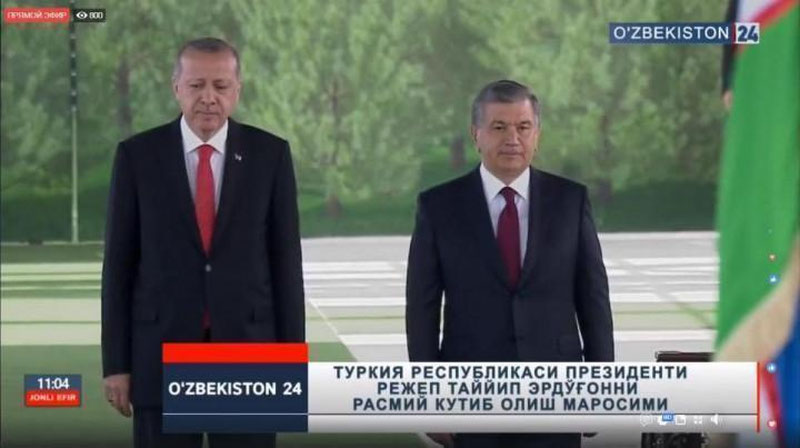 'Туркия Президенти Кўксаройда тантанали кутиб олинди (видео)'ning rasmi