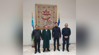 'Usmonxon Alimov O`zbekistonning Fransiyadagi elchixonasiga tashrif buyurdi'ning rasmi