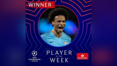 'Chempionlar ligasining eng yaxshi hafta futbolchisi aniqlandi 'ning rasmi