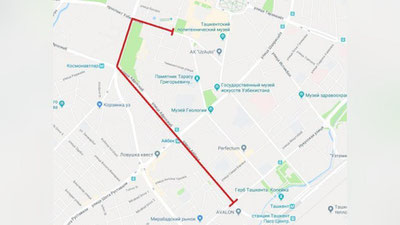 'Toshkentda ayrim ko`chalar ma`lum muddatgacha yopiladi'ning rasmi