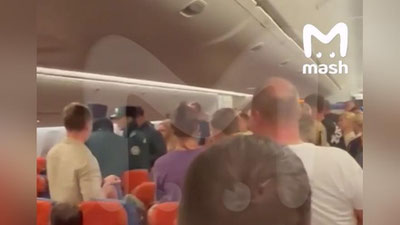 Изрображение 'Из-за драки на борту и плохого самочувствия пассажирки российский самолет приземлился в Самарканде'