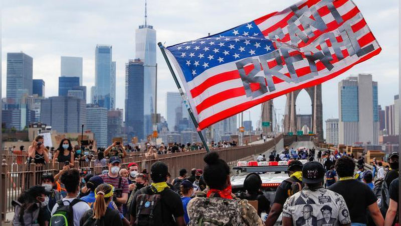 Изрображение 'Массовые протесты в США могут спровоцировать новую волну пандемии'