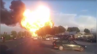 'Qirg`iziston va Tojikiston chegarasida joylashgan AYoQSh portladi (Video)'ning rasmi