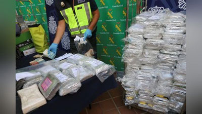 'Ispaniya polisiyasi 6 tonnadan ortiq kokain moddasini aniqladi 'ning rasmi