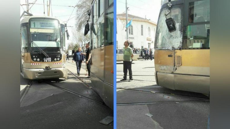 Изрображение 'ТРАМВАИ В САМАРКАНДЕ СТОЛКНУЛИСЬ "ЛОБ В ЛОБ"'