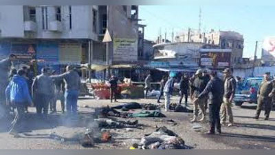 'Iroqda ikki terrorchi bozor o`rtasida o`zlarini portlatib yuborishdi. 31 nafarga yaqin odam halok bo`lgan(video)'ning rasmi
