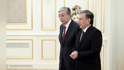 'Qozog`iston etakchisi Shavkat Shavkat Mirziyoevni Prezident saylovida erishgan g`alabasi bilan samimiy qutladi'ning rasmi
