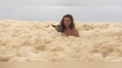 Изрображение 'Побережье Австралии накрыло пеной (видео)'