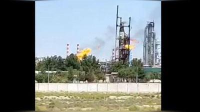 Изрображение 'Пожар на заводе в Кашкадарье: есть пострадавшие'