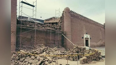 Изрображение 'Минкультуры: снос стены во дворце Таш-ховли в Хиве не был санкционирован'