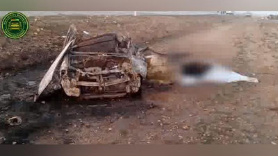 Изрображение 'Не смог выбраться и сгорел заживо: в Навои погиб водитель Tico (видео, 18+)'