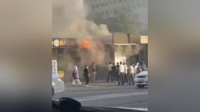 Изрображение 'В центре Ташкента горел ресторан (видео)'