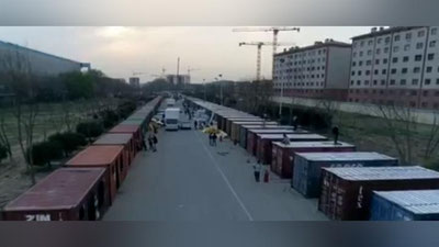 Изрображение '"Контейнерная" больница в Уртасарае готовится принять первых пациентов (видео)'