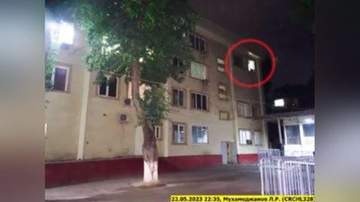 Изрображение 'В Генпрокуратуре поделились фото с места гибели парня в Чиланзарском РОВД'