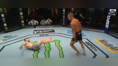 Изрображение 'Узбекистанца Адашева нокаутировали в дебютном бое в UFC за 32 секунды (видео)'