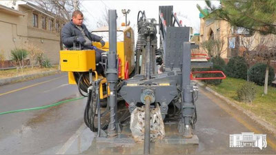 Изрображение 'В Ташкенте впервые прокладывают водопровод, не вскрывая асфальта (видео)'