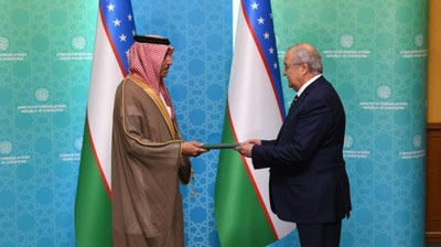 'Abdulaziz Kamilov Saudiya Arabistonning O`zbekistondagi elchisini qabul qildi'ning rasmi