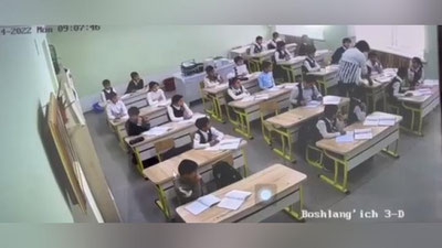 Изрображение 'В Бухаре почти всему классу досталось от учительницы: видео разошлось по соцсетям'