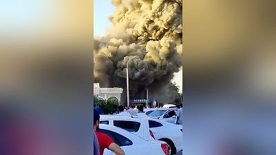 Изрображение 'Крупный пожар на Чиланзаре: горело кафе (видео)'