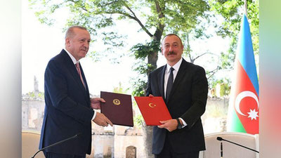 'Turkiya va Ozarbayjon prezidentlari ittifoqchilik to`g`risida deklarasiya imzoladi'ning rasmi