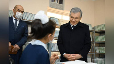 Изрображение 'Шавкат Мирзиёев посетил школу-интернат для незрячих в Самарканде (фото)'