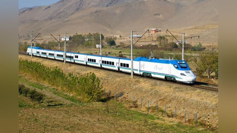 '“Samarqand — Toshkent — Samarqand” yo`nalishida qo`shimcha "Afrosiyob" poezdi harakati yo`lga qo`yildi'ning rasmi