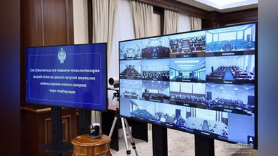 'Suv xo`jaligida tejamkor texnologiyalarni joriy etish va davlat-xususiy sheriklik loyihalarini amalga oshirish bo`yicha videoselektor yig`ilishi o`tkazildi.'ning rasmi