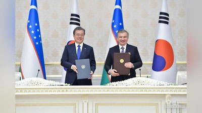 'O`zbekiston Respublikasi bilan Koreya Respublikasi munosabatlari alohida strategik sheriklik maqomiga ko`tarildi 'ning rasmi