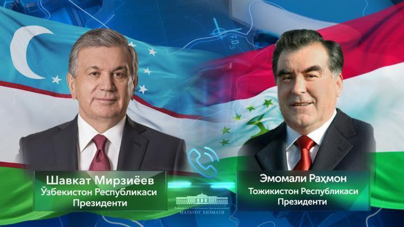 'Шавкат Мирзиёев ва Эмомали Раҳмон кириб келаётган 2020 йил билан бир-бирларини табрикладилар'ning rasmi
