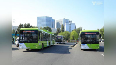 Изрображение 'В Ташкенте на маршруты вышли 400 новых автобусов и электробусов (фото)'
