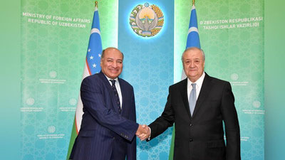 'Abdulaziz Kamilov Suma Chakrabarti bilan uchrashuv o`tkazdi'ning rasmi