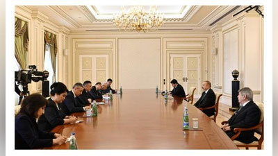 'Озарбайжон Президенти Ўзбекистон Олий Мажлиси Қонунчилик палатасининг делегациясини қабул қилди'ning rasmi