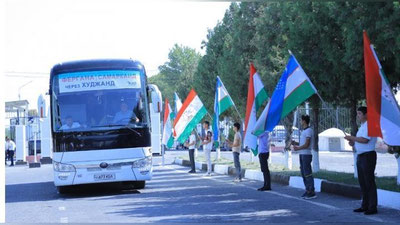 Изрображение 'Совершен технический рейс по маршруту «Фергана – Самарканд» через таджикский Худжанд'