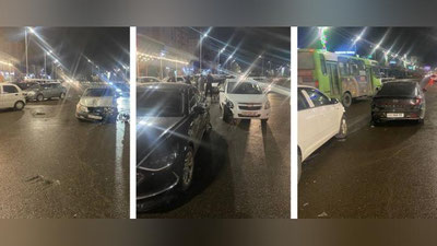 Изрображение 'В Ташкенте столкнулись три автомобиля: пострадал 1 человек'