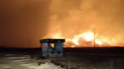 'O`zbekiston - Afg`oniston chegarasidagi neytral hududda qamishzor yoqib yuborildi'ning rasmi