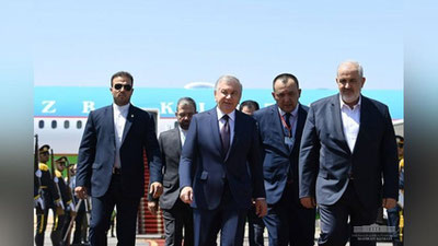 'Shavkat Mirziyoev Tehron shahriga etib bordi'ning rasmi