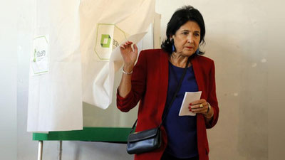 Изрображение 'САЛОМЕ ЗУРАБИШВИЛИ ЛИДИРУЕТ НА ВЫБОРАХ ПРЕЗИДЕНТА В ГРУЗИИ'