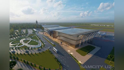 Изрображение 'Журналистам показали, как ведется строительство нового терминала в аэропорту "Самарканд"'