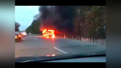 'Yangiyo`lda mikroavtobus yonib ketdi (Video)'ning rasmi