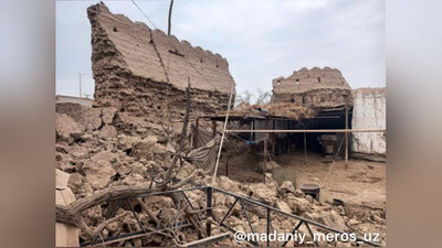 'Хоразмда “Дешон қалъа” деворининг бир қисми қулаб тушди'ning rasmi