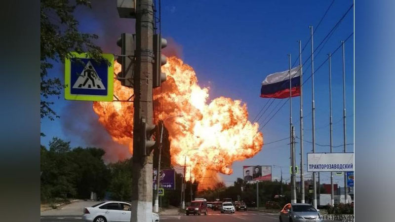 Изрображение 'Мощный взрыв на заправке в Волгограде попал на видео'