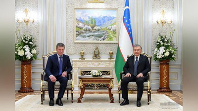 Изрображение 'Президент Узбекистана принял заместителя руководителя Администрации Президента России'