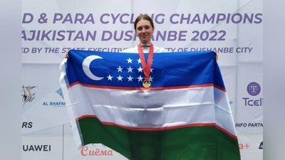 Изрображение 'Сборная Узбекистана успешно выступает на ЧА по шоссейному велоспорту в Душанбе'